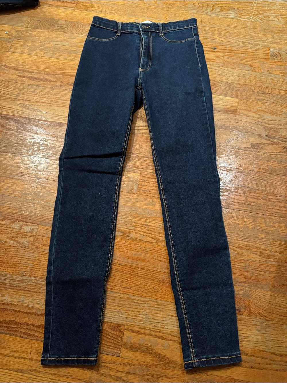 Zara Dark Indigo Straight-Leg Jeans